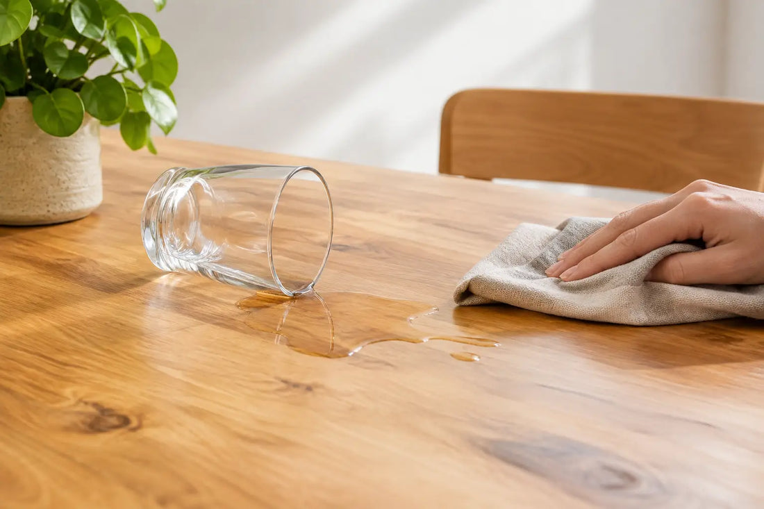 Massivholz vor Flecken schützen ohne Plastik
