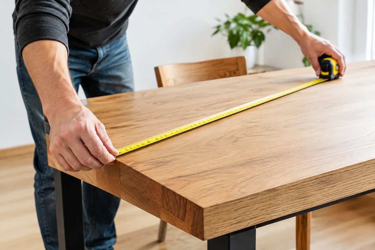 Holztisch ausmessen: Anleitung für Maßmöbel