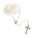 Rosenkranz mit ovalen Perlen aus Perlmutt