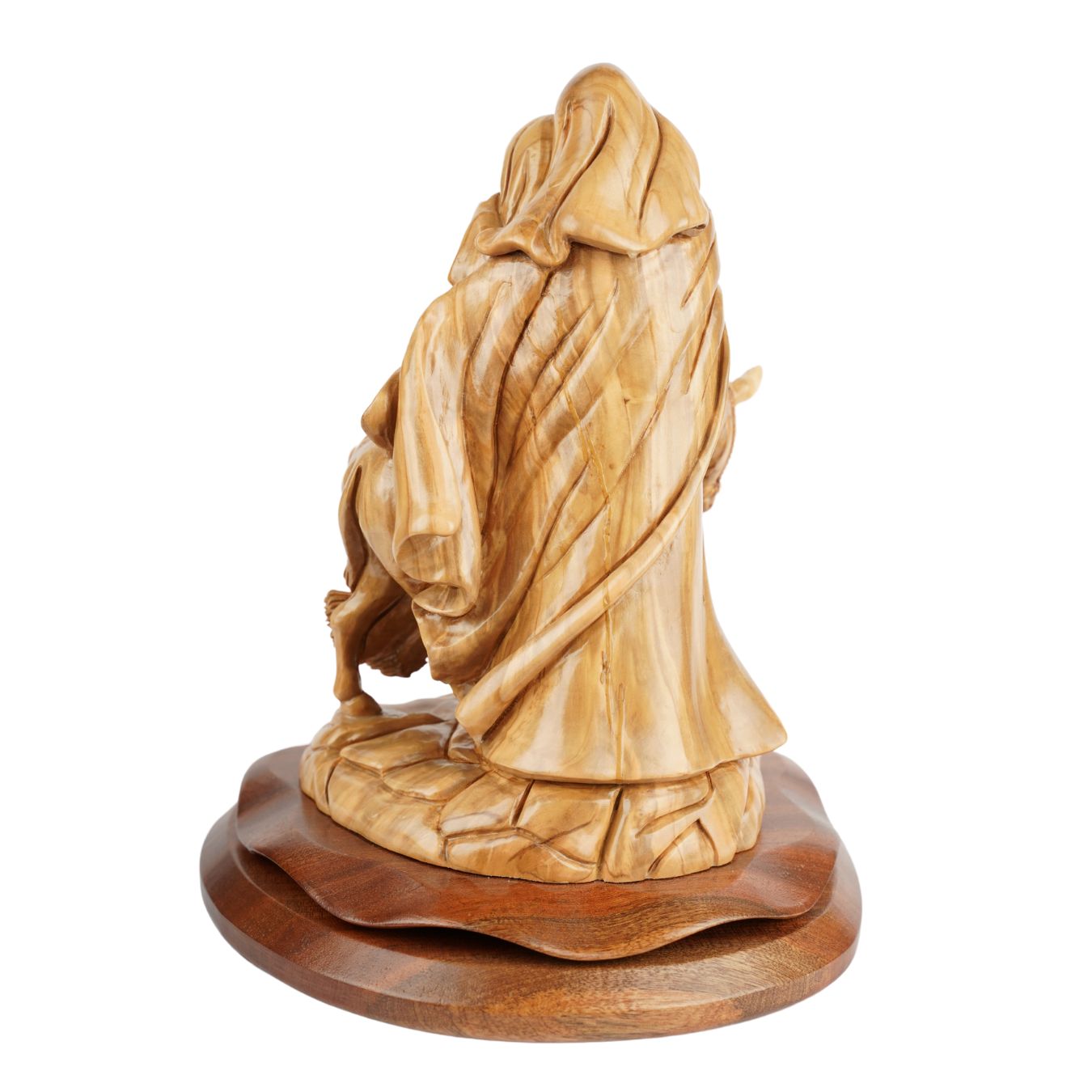 Flucht nach Ägypten – Handgeschnitzte Olivenholzskulptur aus Bethlehem (30 cm)