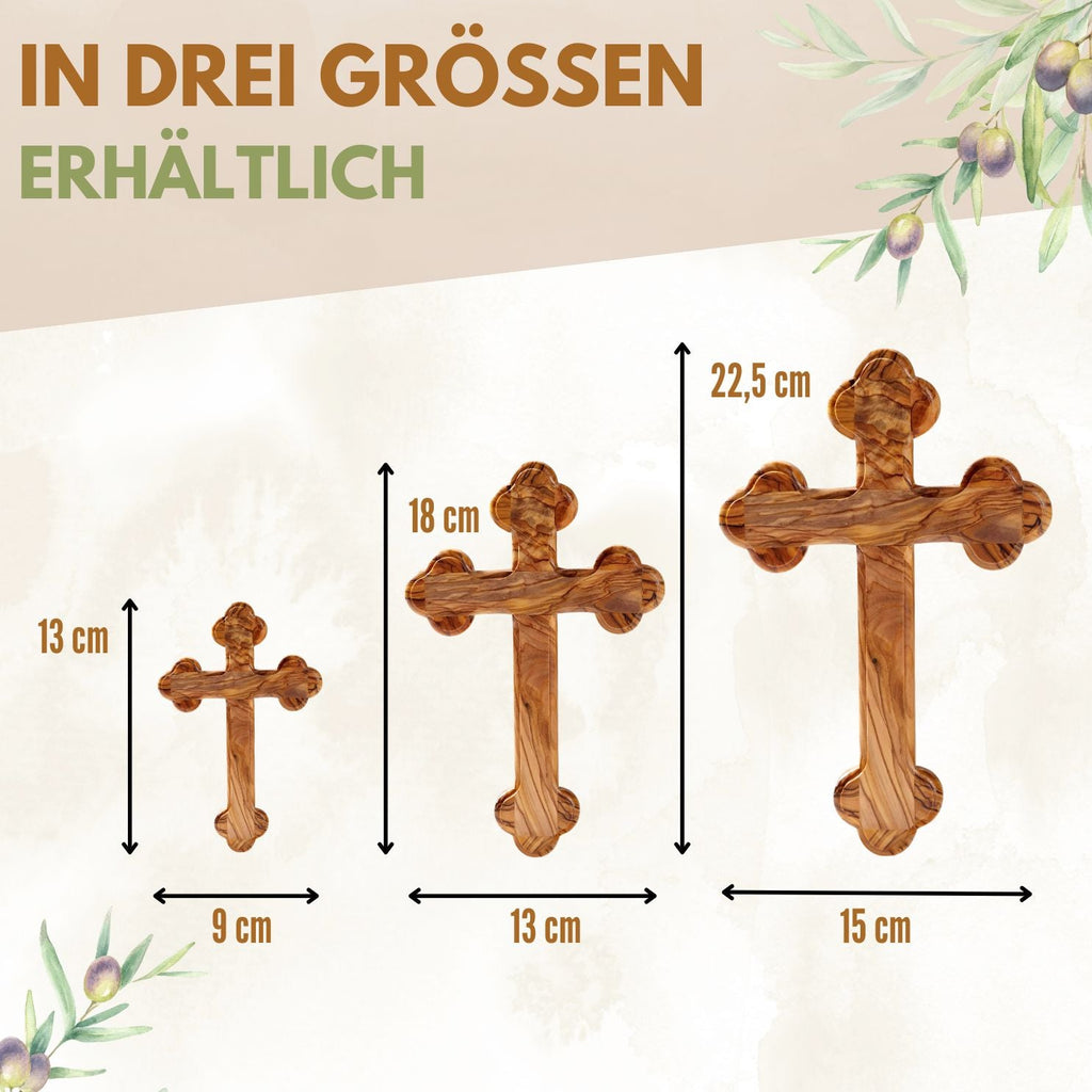 Olivenholz Kreuz mit runden Kanten