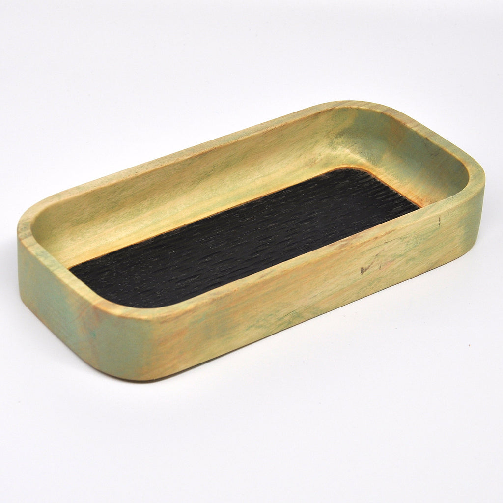Holzschale Ahorn – Unikat aus Massivholz green black