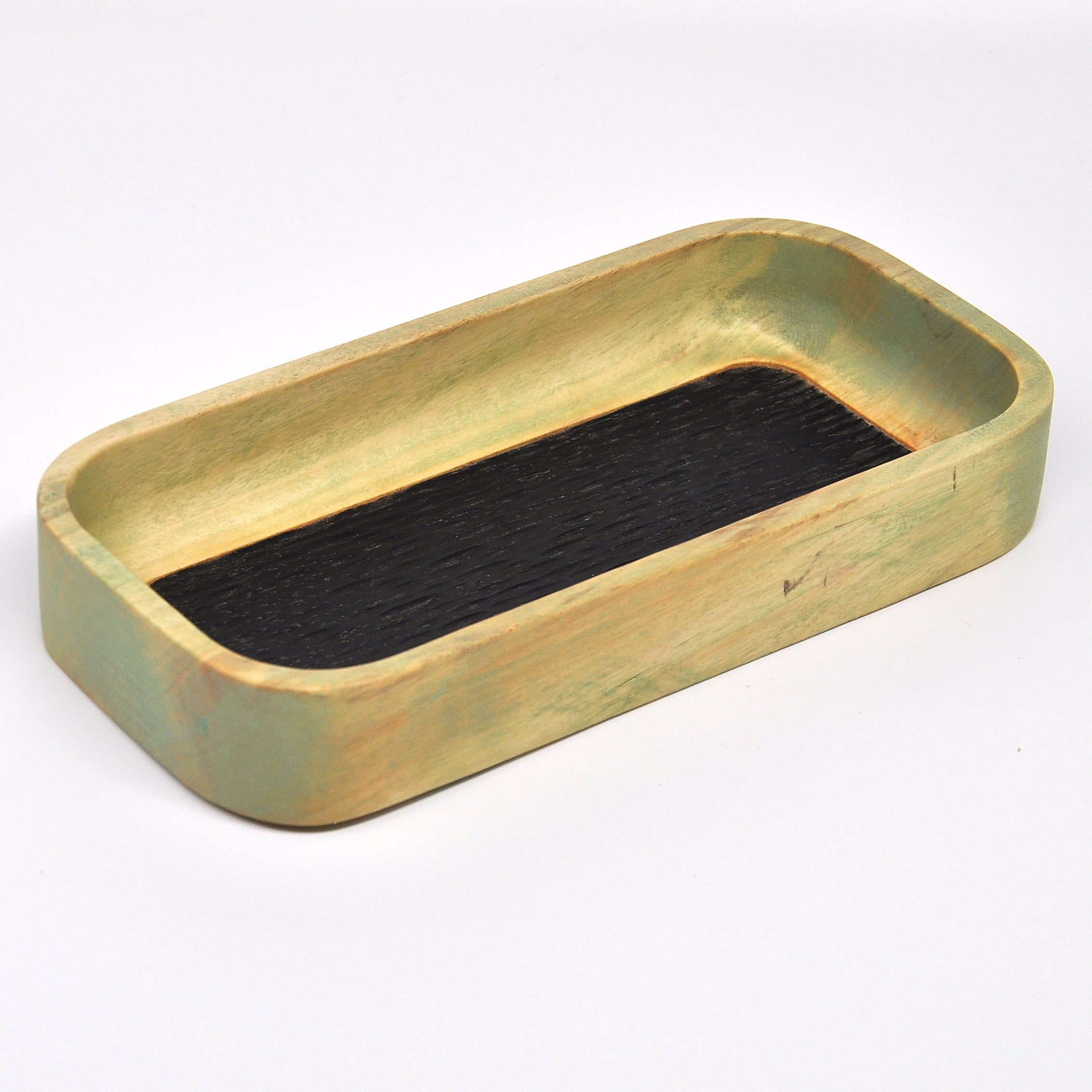 Holzschale Ahorn – Unikat aus Massivholz green black