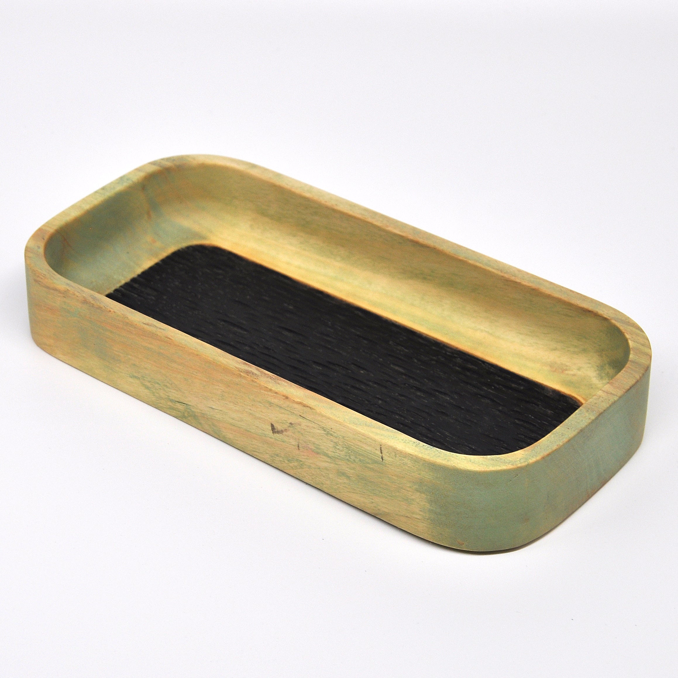Holzschale Ahorn – Unikat aus Massivholz green black