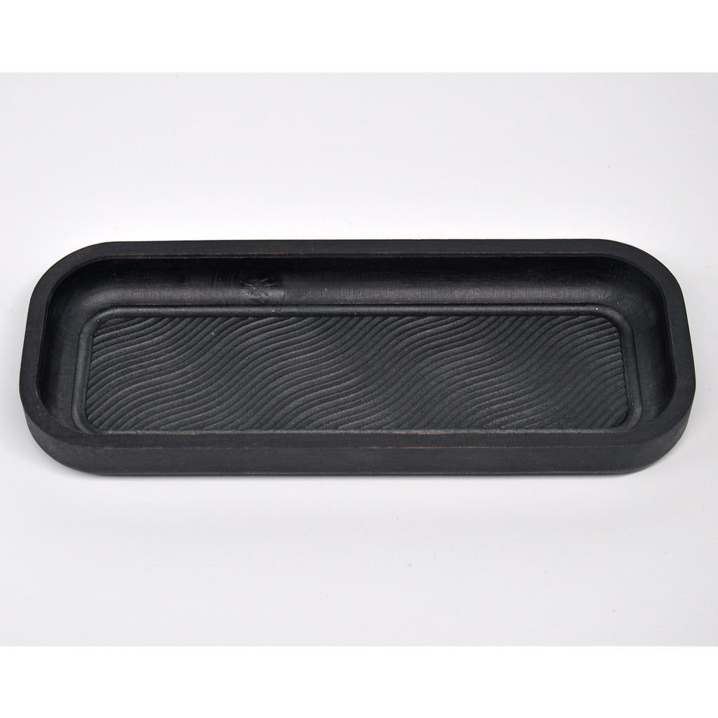 Holzschale Ahorn – Unikat aus Massivholz black, 23 × 9 cm