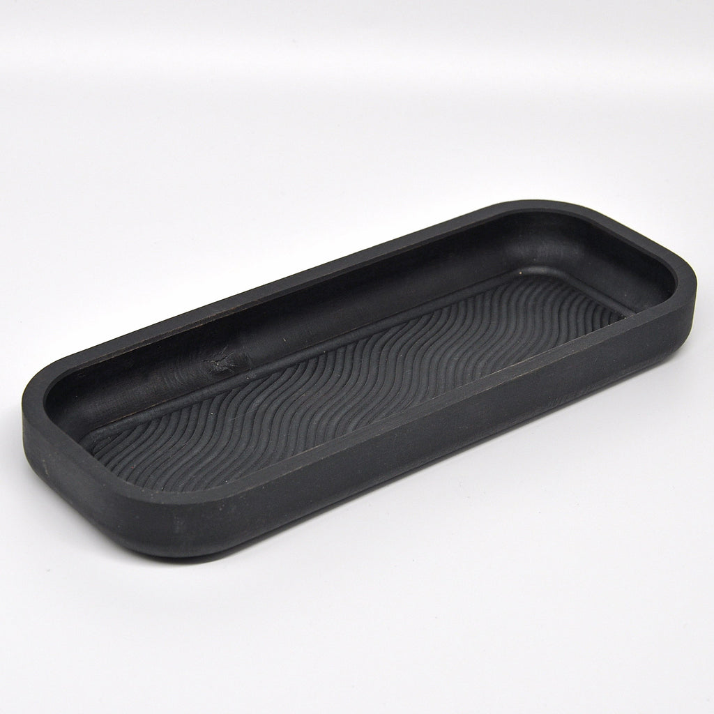 Holzschale Ahorn – Unikat aus Massivholz black, 23 × 9 cm