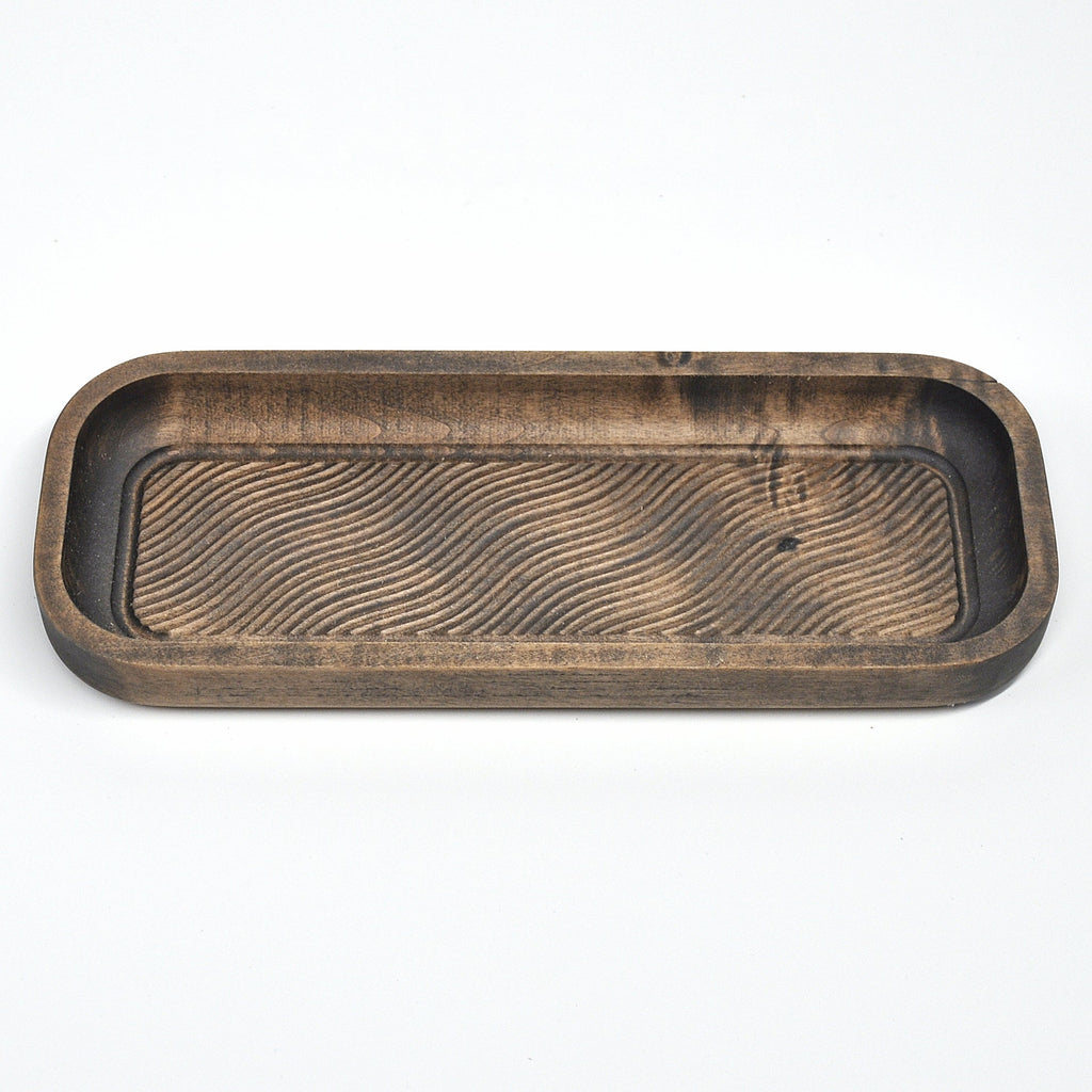 Holzschale Ahorn – Unikat aus Massivholz retro black, 23 × 9 cm