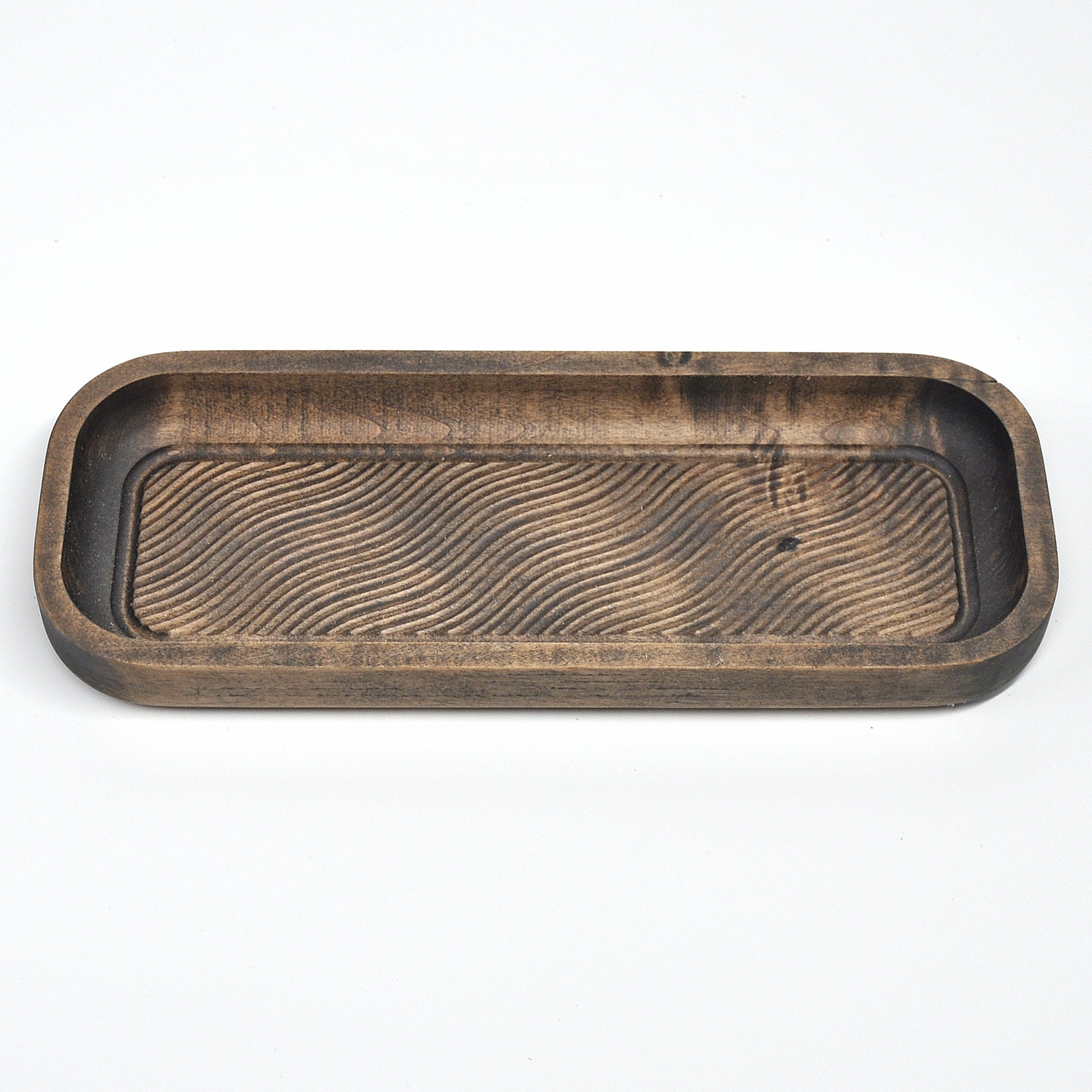 Holzschale Ahorn – Unikat aus Massivholz retro black, 23 × 9 cm