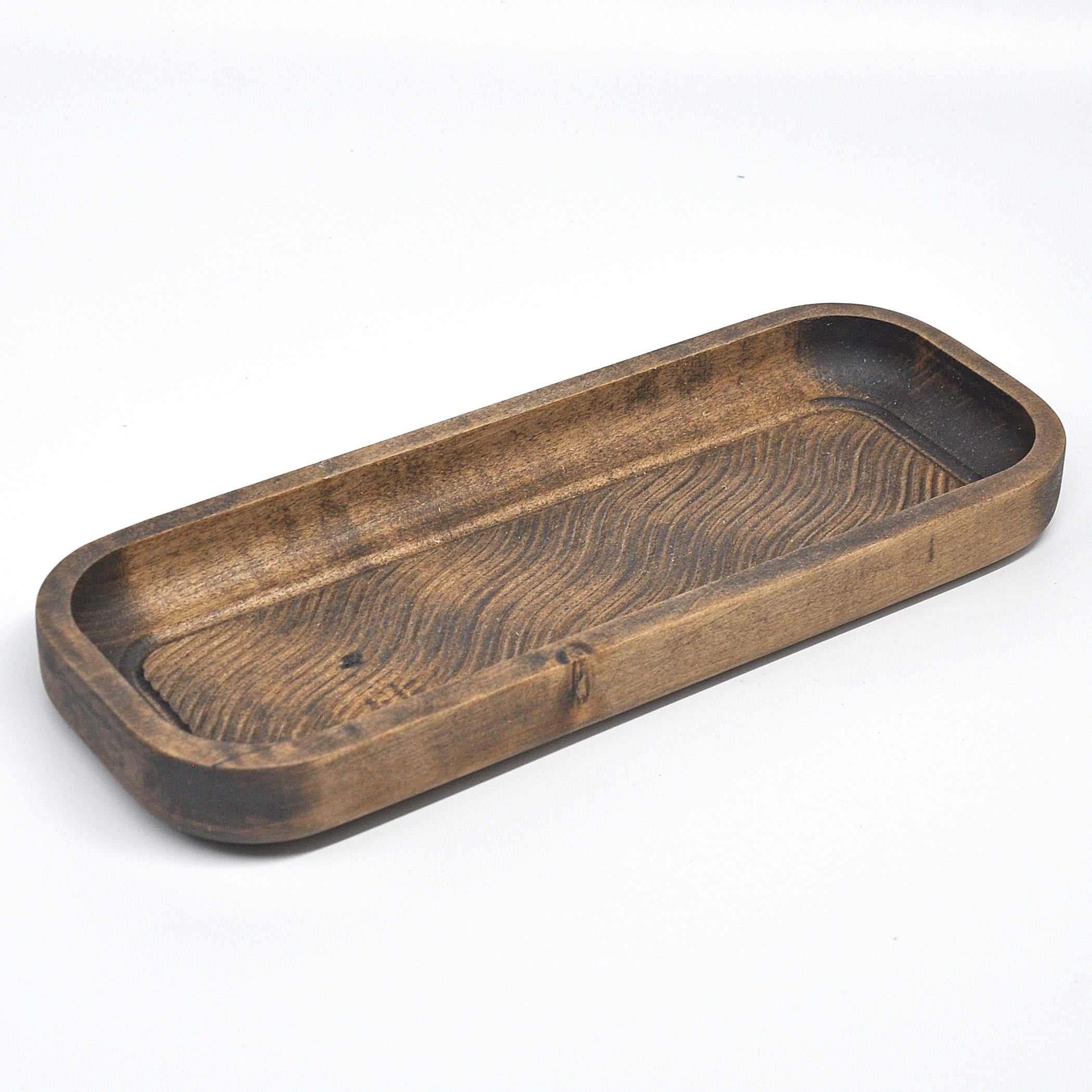 Holzschale Ahorn – Unikat aus Massivholz retro black, 23 × 9 cm