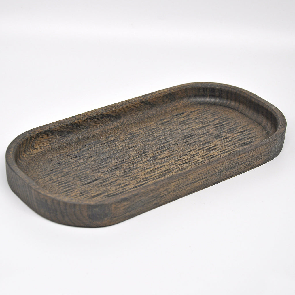 Holzschale Ahorn – Unikat aus Massivholz retro black, 24 × 12 cm