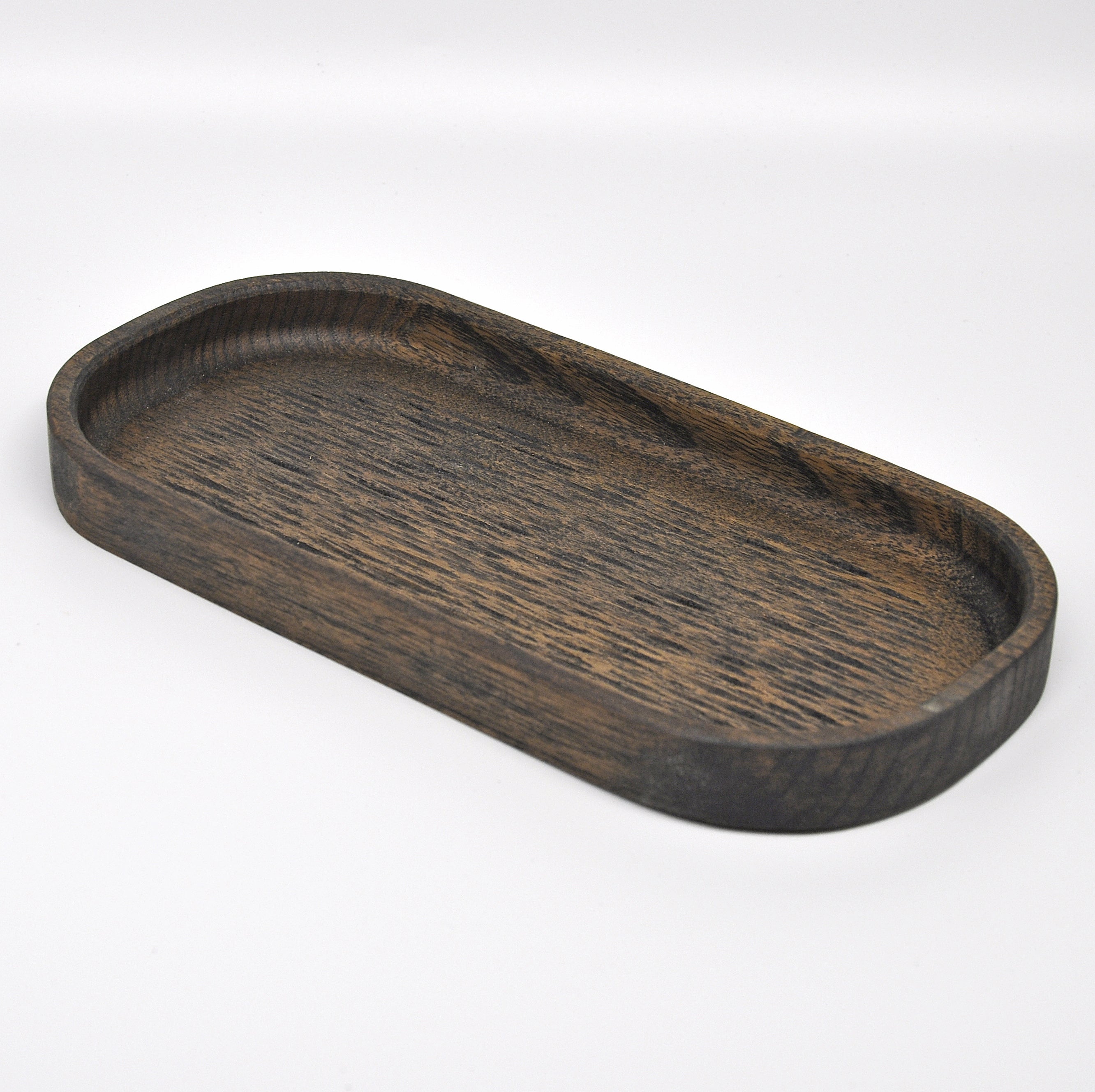 Holzschale Ahorn – Unikat aus Massivholz retro black, 24 × 12 cm