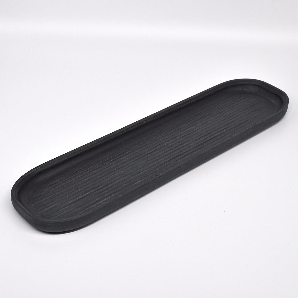 Holzschale Ahorn – Unikat aus Massivholz black, 32 × 8 cm
