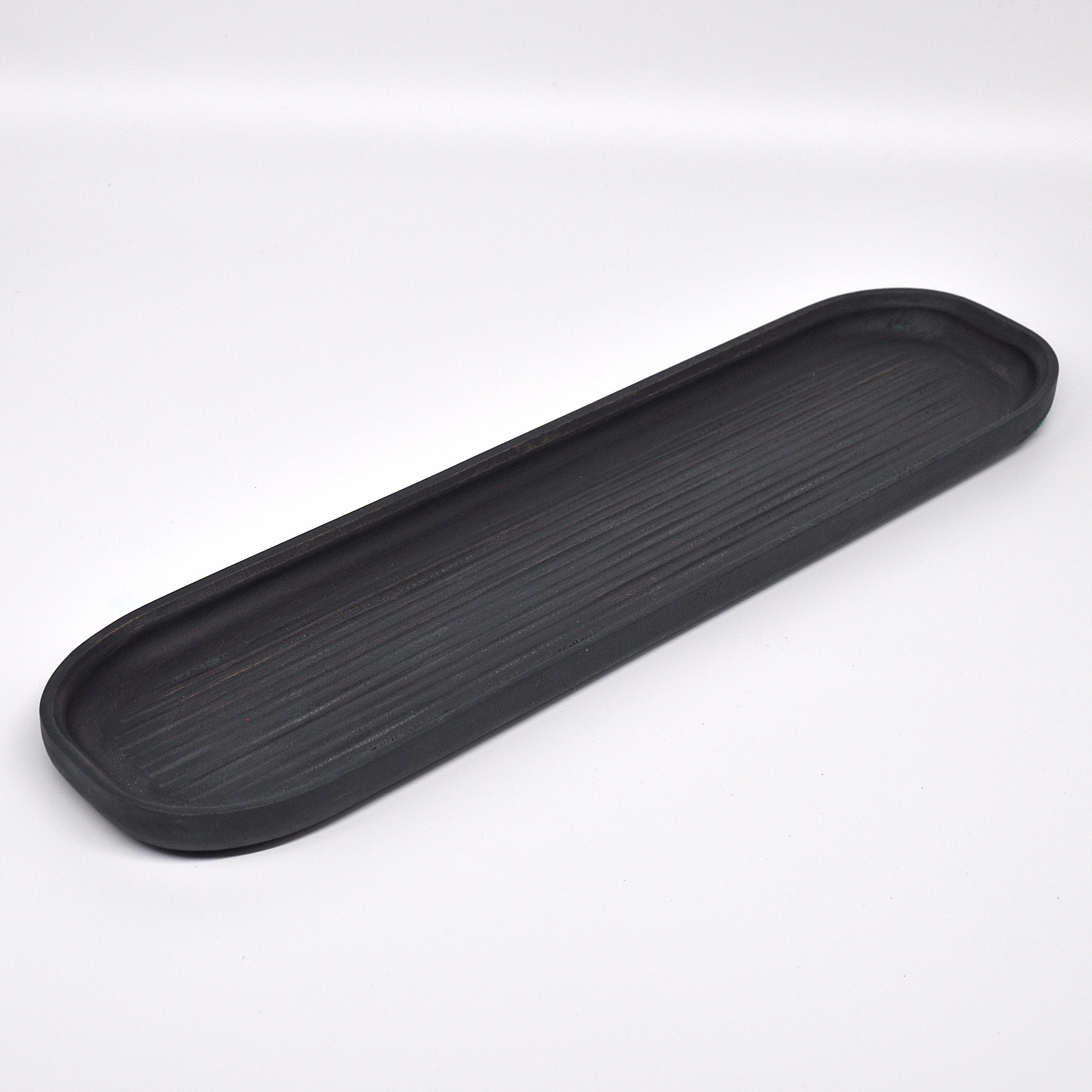 Holzschale Ahorn – Unikat aus Massivholz black, 32 × 8 cm