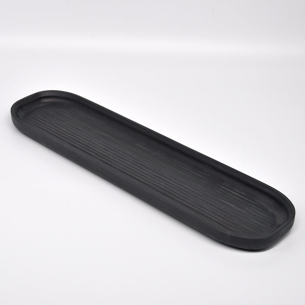 Holzschale Ahorn – Unikat aus Massivholz black, 32 × 8 cm