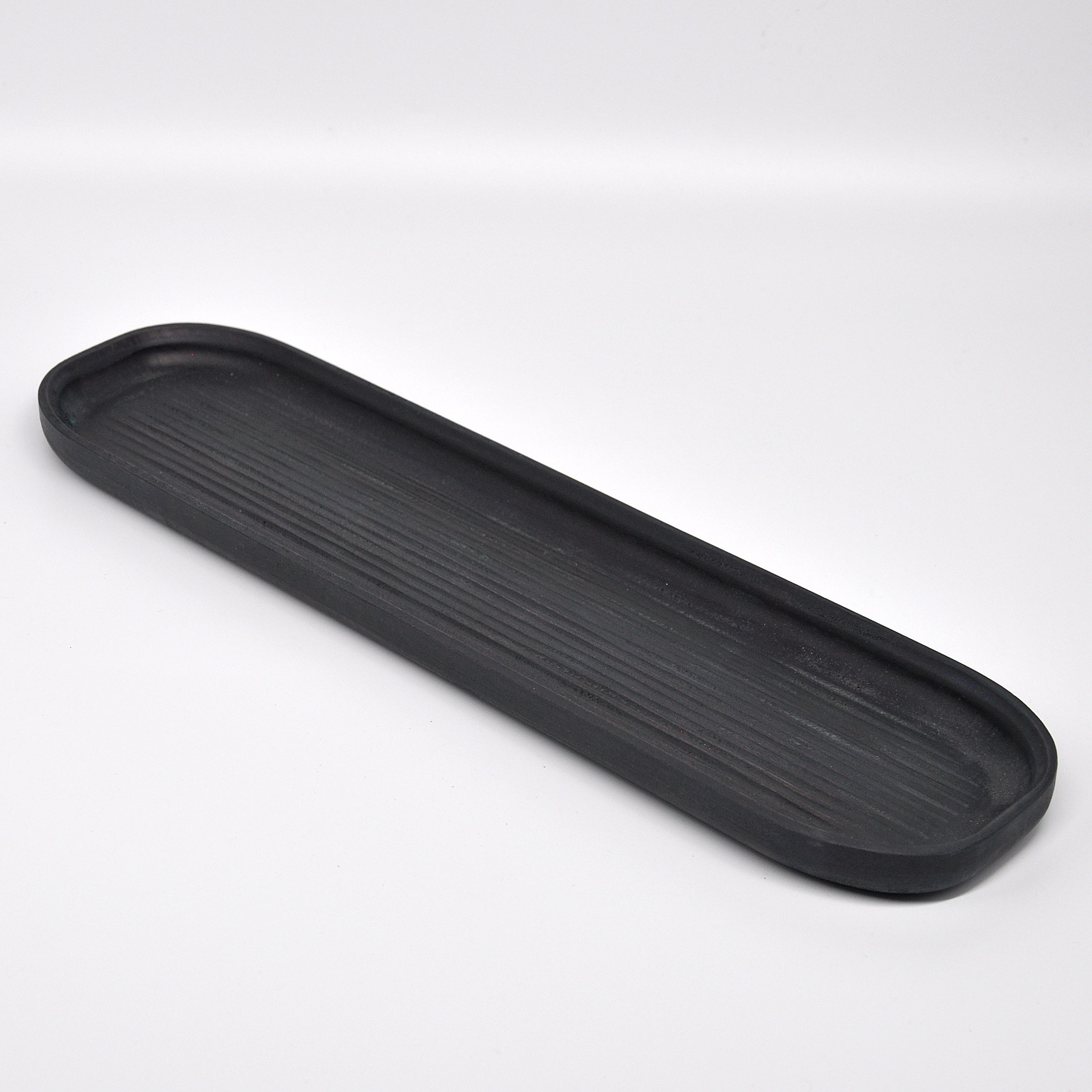 Holzschale Ahorn – Unikat aus Massivholz black, 32 × 8 cm