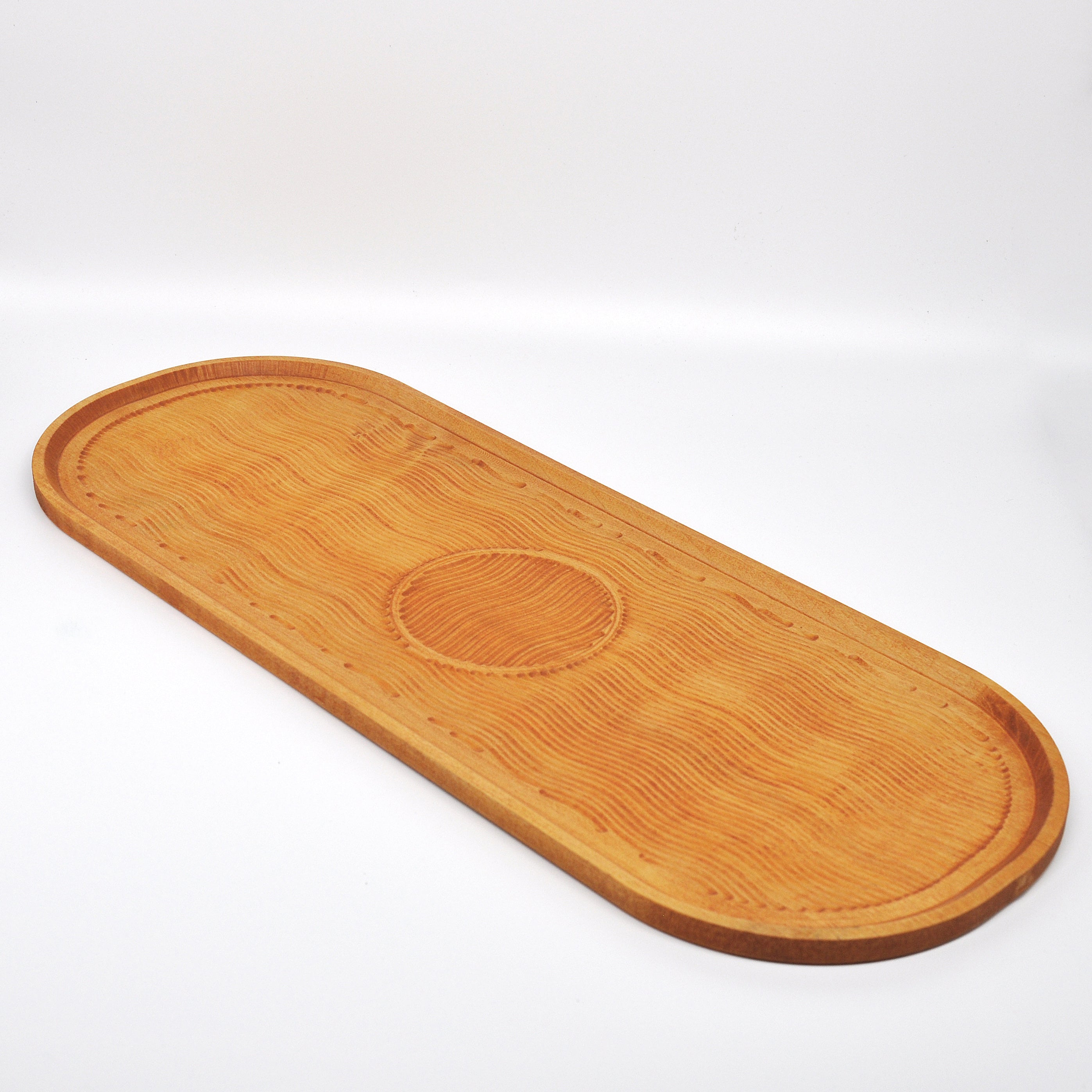 Holzschale Ahorn – Unikat aus Massivholz pine, 44 × 17 cm