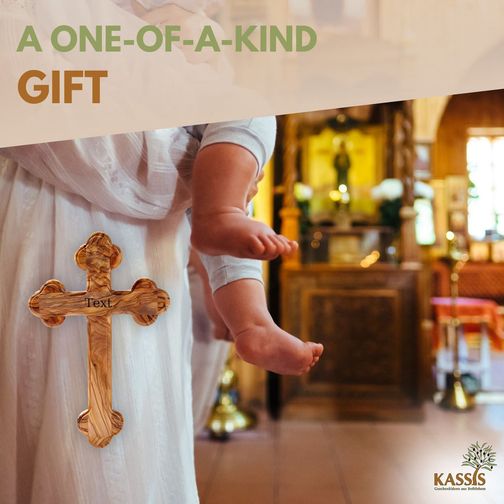 Olivenholz Kreuz mit runden Kanten