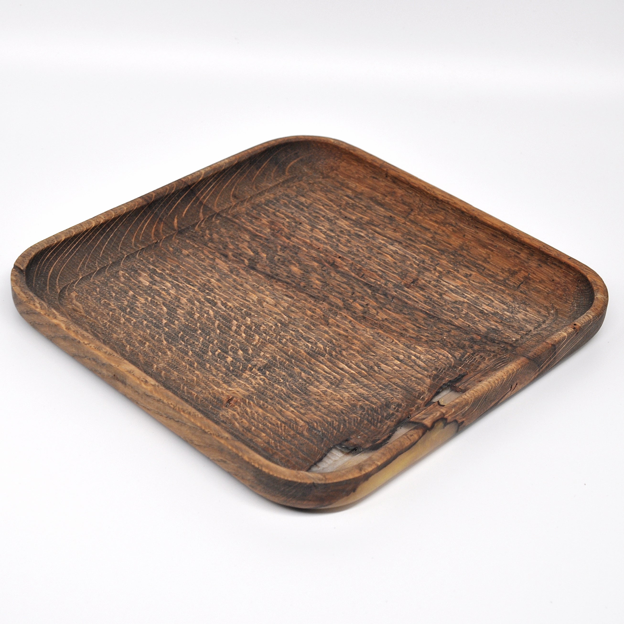 Holzschale Eiche – Unikat aus Massivholz retro old
