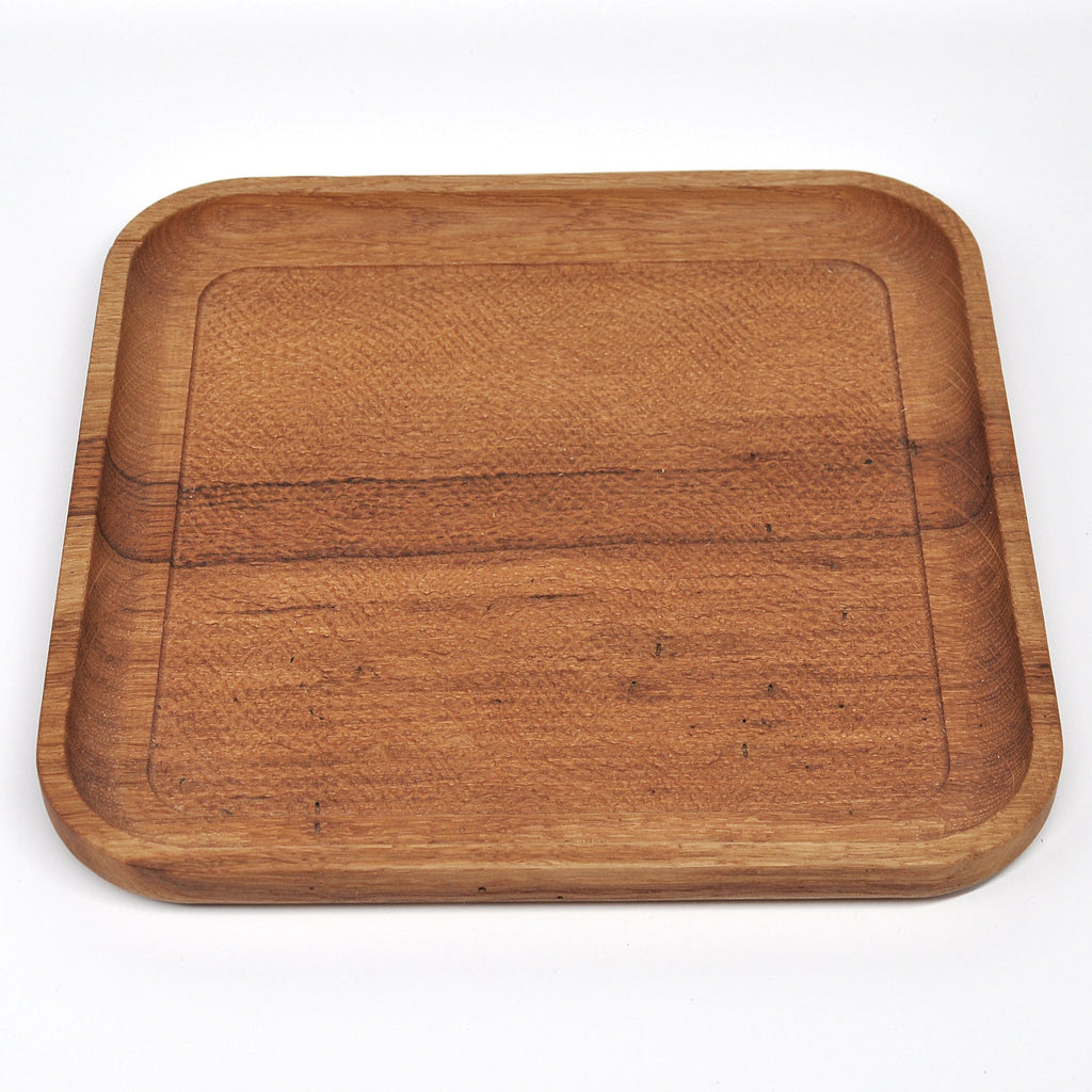 Holzschale Eiche – Unikat aus Massivholz natural oak, 22 × 22 cm I