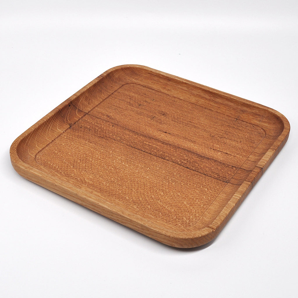 Holzschale Eiche – Unikat aus Massivholz natural oak, 22 × 22 cm I