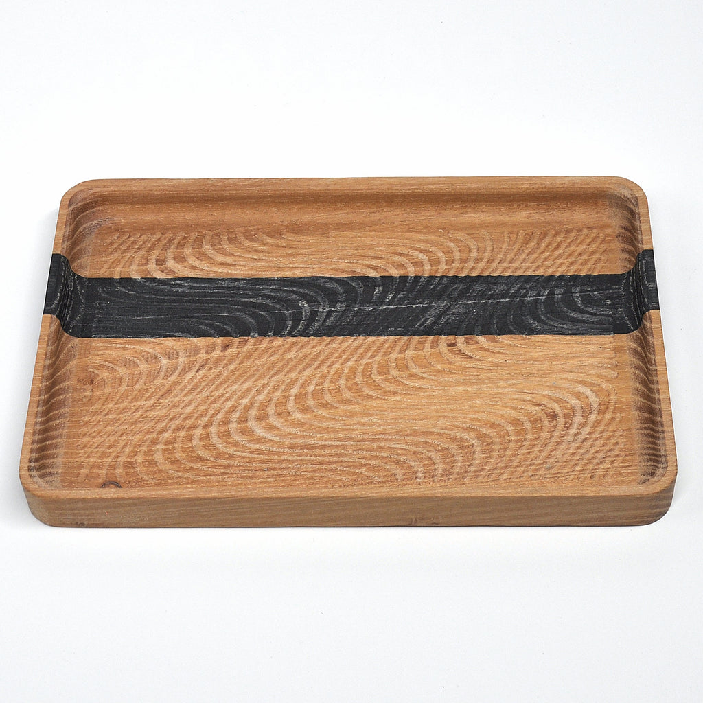 Holzschale Eiche – Unikat aus Massivholz natural oak with moor oark line