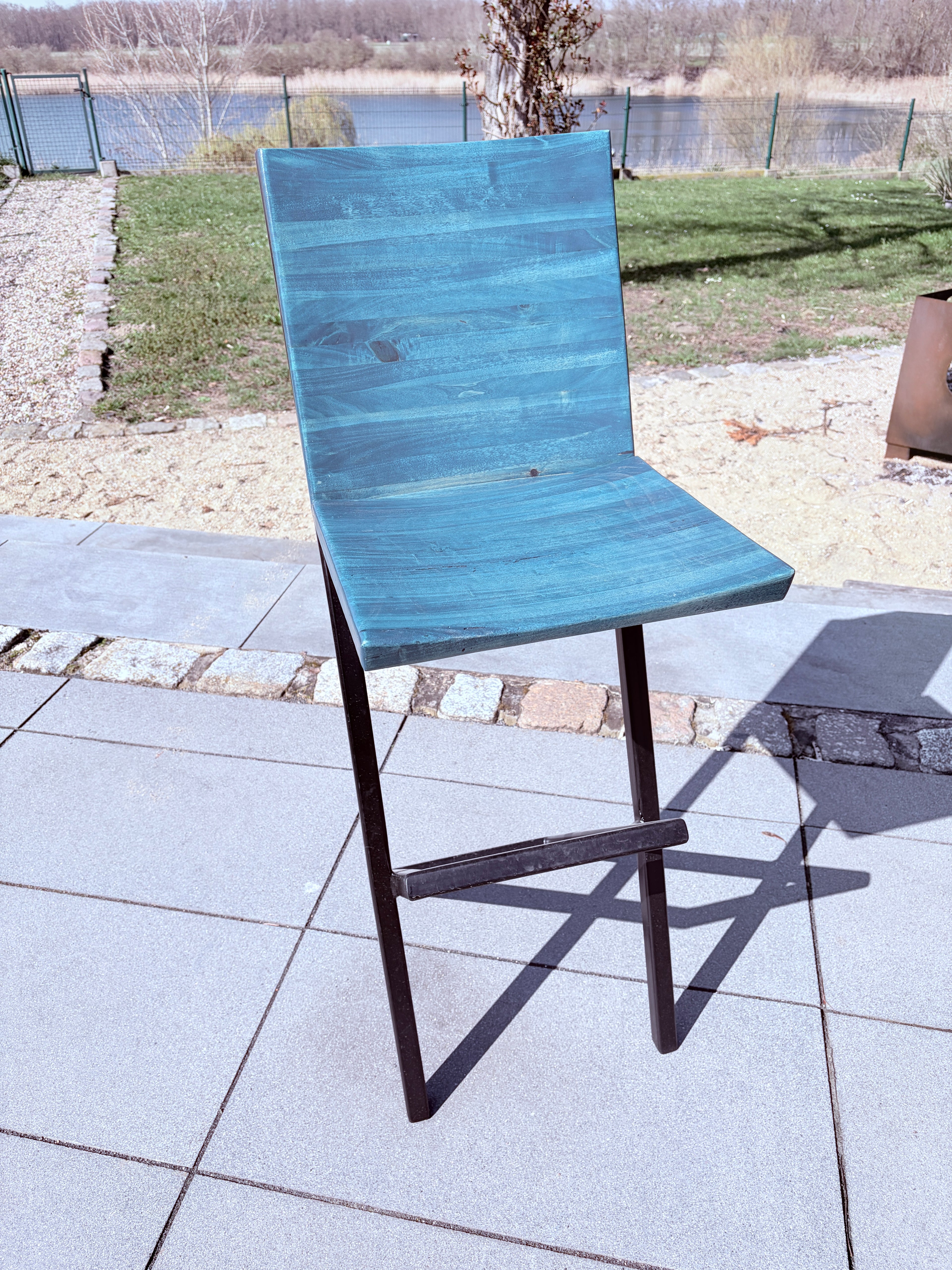 Barhocker für den Aussenbereich blau shean blue