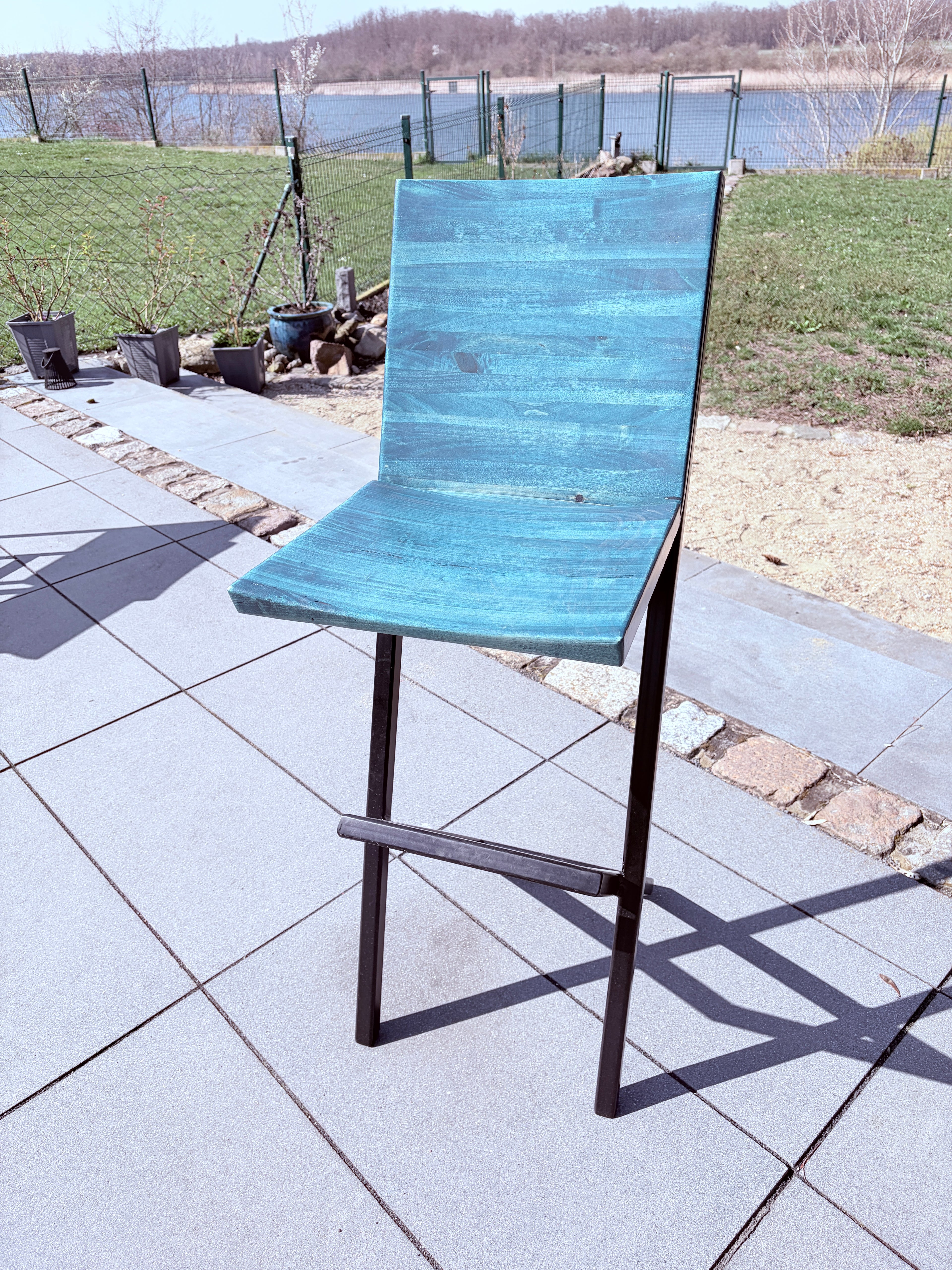 Barhocker für den Aussenbereich blau shean blue