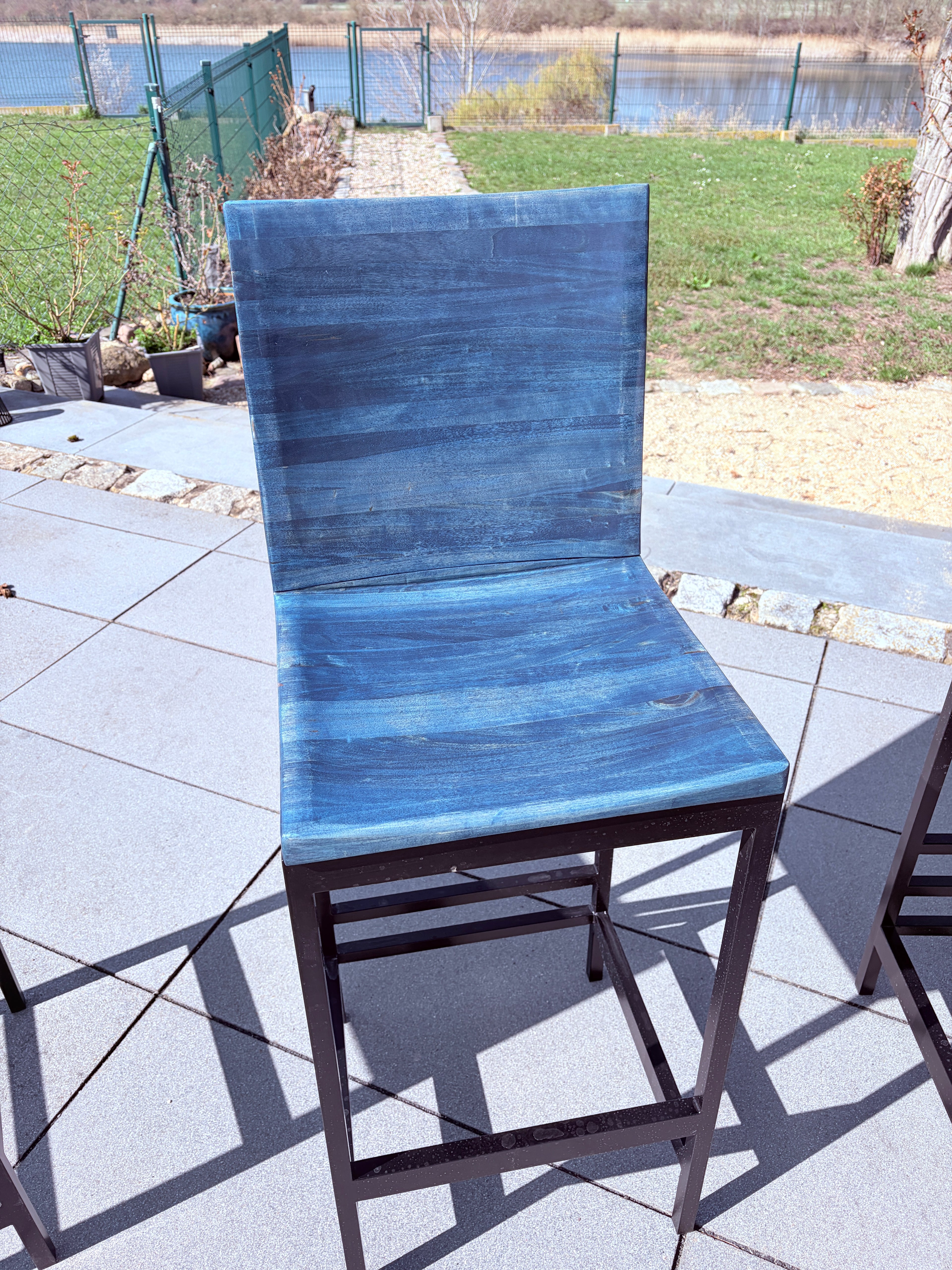 Barhocker für den Aussenbereich Jeans Blau