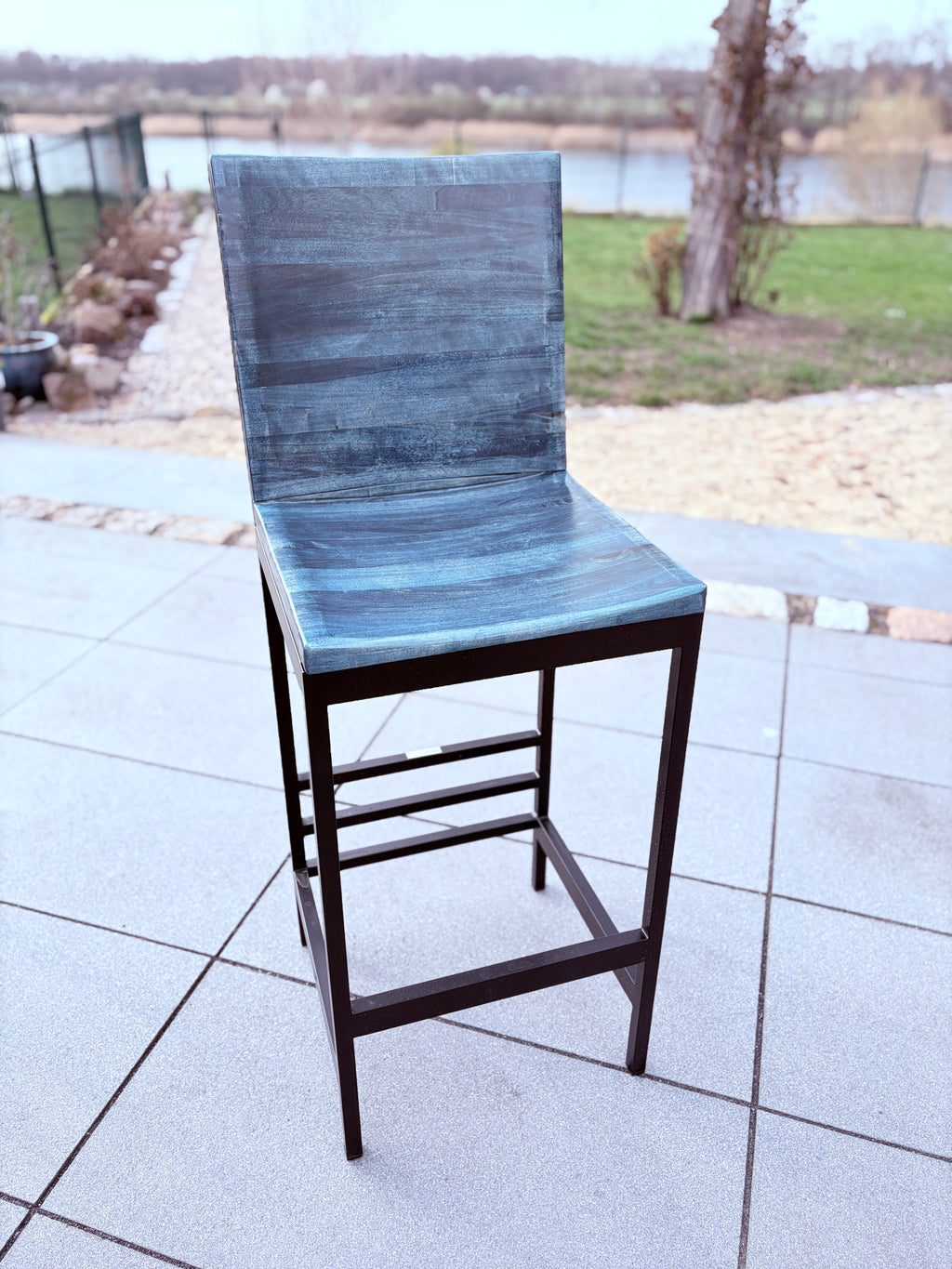 Barhocker für den Aussenbereich Jeans Blau