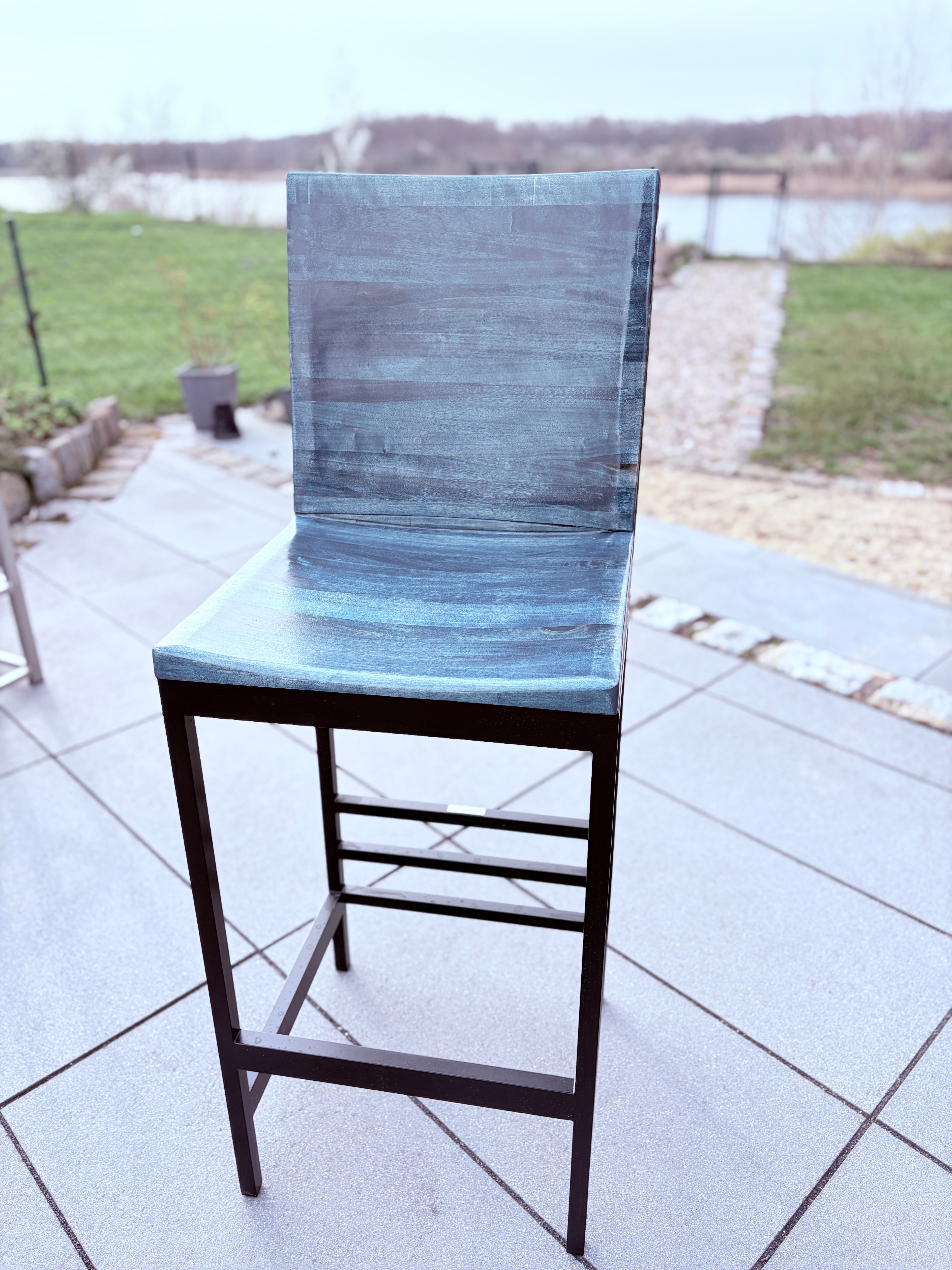 Barhocker für den Aussenbereich Jeans Blau
