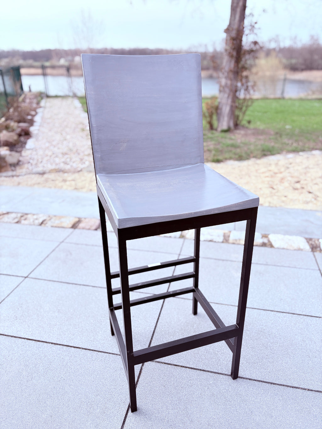 Barhocker für den Aussenbereich SilverGrey