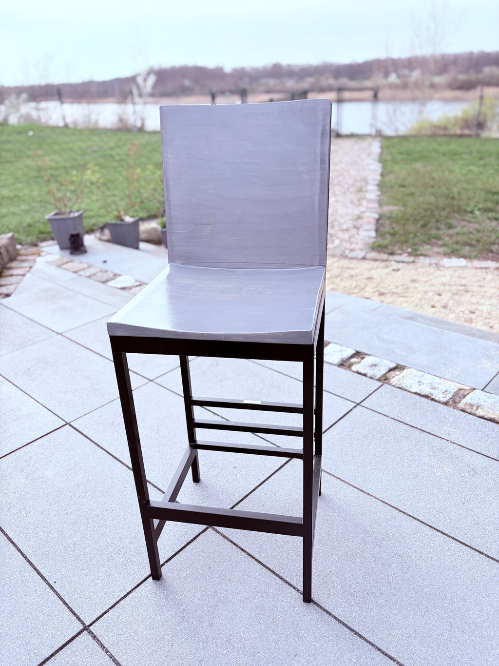 Barhocker für den Aussenbereich SilverGrey