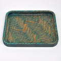 Holzschale Rubinie – Unikat aus Massivholz crazy blue