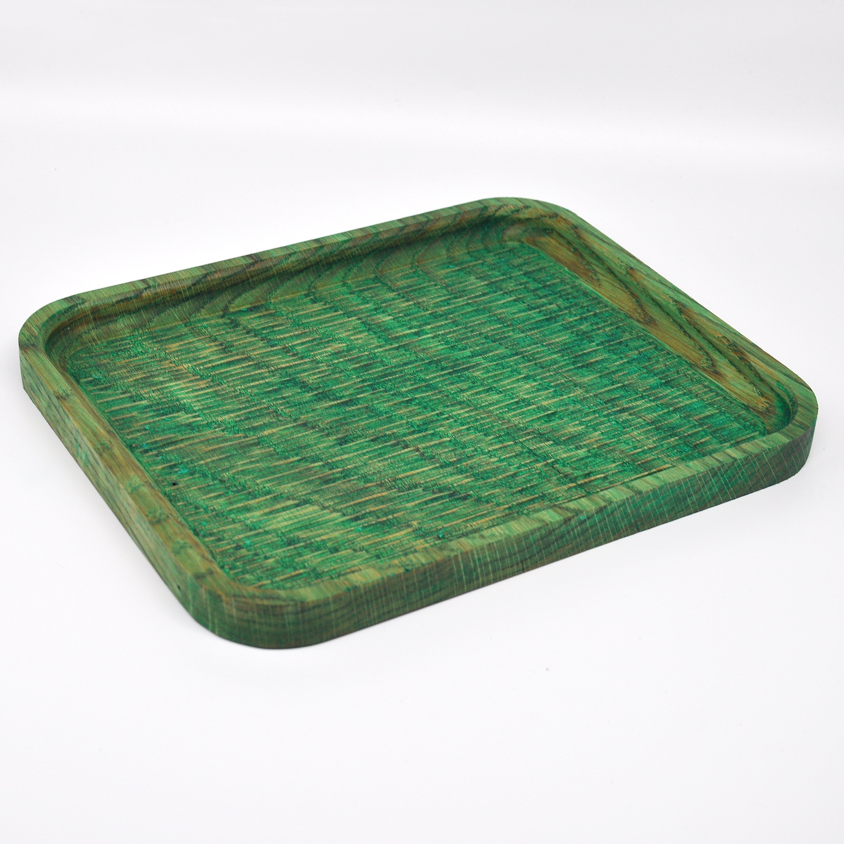 Holzschale Rubinie – Unikat aus Massivholz crazy green
