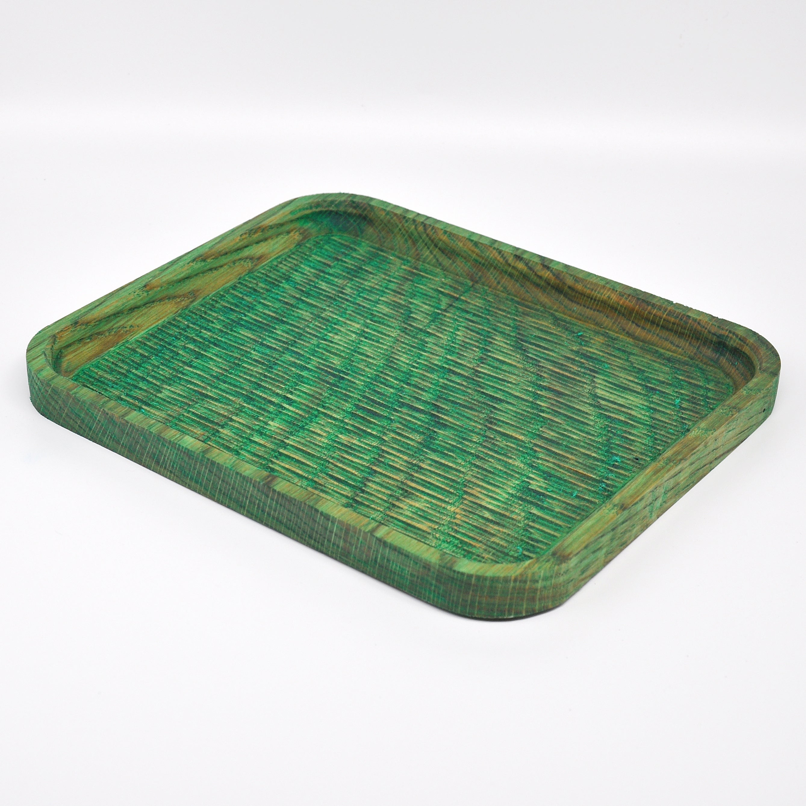 Holzschale Rubinie – Unikat aus Massivholz crazy green